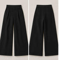 Wide-Leg Tailored Pants — Black