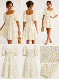 White Floral Mini Dress