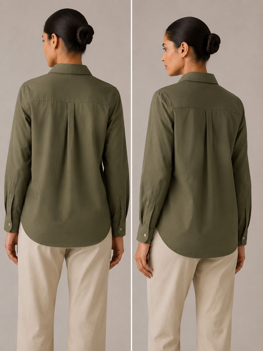 Classic Button-Up Shirt — Olive